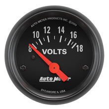 画像をギャラリービューアに読み込む, Autometer Z-Series 52mm 8-18 Volts Voltmeter Gauge