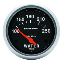 画像をギャラリービューアに読み込む, Autometer Sport-Comp 66.7mm 100-250 Deg F Short Sweep Electronic Water Temperature Gauge