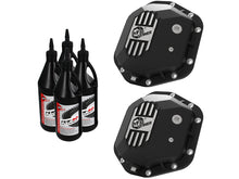 画像をギャラリービューアに読み込む, aFe Power Pro Series Dana 44 Front &amp; Rear Diff Cover Black w/ Mach Fins 97-18 Jeep Wrangler (TJ/JK)
