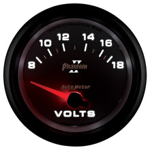 画像をギャラリービューアに読み込む, Autometer Phantom II 2-5/8in 18V Electric Voltmeter Gauge