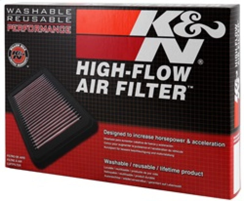 K&N Replacement Air Filter for Opel / Vauxhall / Saab 11.375in O/S L x 10.125in O/S W x 1.625in H
