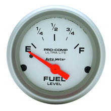 画像をギャラリービューアに読み込む, Autometer Ultra-Lite 52mm 0 OHMS Empty/30 OHMS Full Short Sweep Electronic Fuel Level Gauge