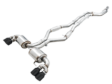 画像をギャラリービューアに読み込む, AWE Tuning 2019+ BMW M340i (G20) Resonated Touring Edition Exhaust - Quad Diamond Black Tips