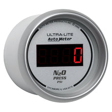 画像をギャラリービューアに読み込む, Autometer Ultra-Lite 2-1/16in 1600 PSI Digital Nitrous Pressure Gauge - Silver