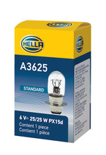 画像をギャラリービューアに読み込む, Hella Bulb 3625 6V 25/25W Px15D T6