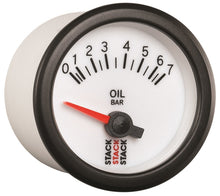 画像をギャラリービューアに読み込む, Autometer Stack 52mm 0-7 Bar M10 Male Electric Oil Pressure Gauge - White