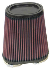 画像をギャラリービューアに読み込む, K&amp;N Universal Rubber Filter Dual Flange Oval Tprd 3.75in Base O/S W x 3.438in Top O/S W x 6.75in H