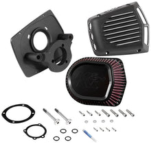 画像をギャラリービューアに読み込む, K&amp;N Street Metal Intake System for 01-16 Harley-Davidson Softail/Dyna - Shaker Black