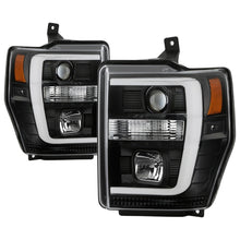 画像をギャラリービューアに読み込む, Spyder Ford F-250/350/450 08-10 V2 High-Power LED Headlights-Switch Back-Black PRO-YD-FS08PL-SBLB-BK