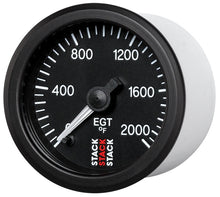 画像をギャラリービューアに読み込む, Autometer Stack 52mm 0-2000 Deg F Pro Stepper Motor Exhaust Gas Temp Gauge - Black