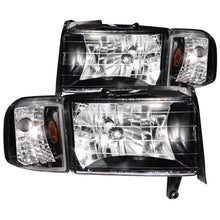 画像をギャラリービューアに読み込む, ANZO 1994-2001 Dodge Ram Crystal Headlights Black