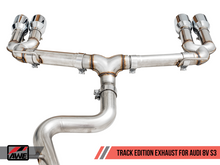 画像をギャラリービューアに読み込む, AWE Tuning Audi 8V S3 Track Edition Exhaust w/Diamond Black Tips 102mm