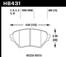 画像をギャラリービューアに読み込む, Hawk 01-05 Miata w/ Sport Suspension DTC-30 Race Front Brake Pads