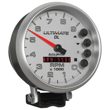 画像をギャラリービューアに読み込む, AutoMeter Gauge Tach 5in. 9K RPM Pedestal Datalogging Ultimate Dl Playback Silver
