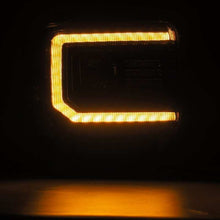 画像をギャラリービューアに読み込む, AlphaRex 14-18 GMC Sierra LUXX LED Proj Headlights Plnk Style Alpha Blk w/Activ Light/Seq Signal/DRL