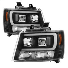 画像をギャラリービューアに読み込む, Spyder 07-14 Chevy Suburban/1500/2500/Tahoe V2 Projector Headlights Blk PRO-YD-CSUB07V2-DRL-BK