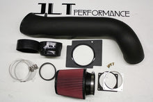 画像をギャラリービューアに読み込む, JLT 96-98 Ford Mustang SVT Cobra Black Textured Cold Air Intake Kit w/Red Filter