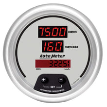 画像をギャラリービューアに読み込む, Autometer Ultra-Lite 3 3/8in 8000 RPM/ 160mph Digital Tach Speedo Combo