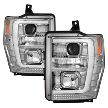 画像をギャラリービューアに読み込む, Spyder 08-10 Ford F-250 Super Duty V2 Light Bar DRL Projector Headlights - Chrm (PRO-YD-FS08V2-LB-C)