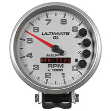 画像をギャラリービューアに読み込む, AutoMeter Gauge Tach 5in. 9K RPM Pedestal Datalogging Ultimate Dl Playback Silver