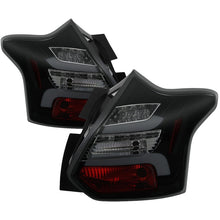 画像をギャラリービューアに読み込む, Spyder 12-14 Ford Focus 5DR LED Tail Lights - Black Smoke (ALT-YD-FF12-LED-BSM)