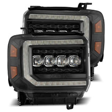 画像をギャラリービューアに読み込む, AlphaRex 14-18 GMC Sierra NOVA LED Proj Headlights Plank Style Black w/Activ Light/Seq Signal/DRL