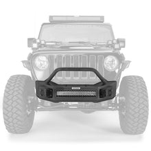 画像をギャラリービューアに読み込む, Go Rhino 07-20 Jeep Wrangler JL/JLU/JK/JKU/Gladiator JT Rockline Front Stubby Bumper w/ Overrider