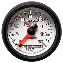 画像をギャラリービューアに読み込む, Autometer Phantom II 52.4mm Full Sweep Electronic 0-1600 Def F EGT/Pyrometer Gauge