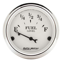 画像をギャラリービューアに読み込む, AutoMeter Gauge Fuel Level 2-1/16in. 73 Ohm(e) to 10 Ohm(f) Elec Old Tyme White