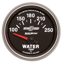 画像をギャラリービューアに読み込む, Autometer Sport-Comp II 52mm 100-250 F Short Sweep Electronic Water Temperature Gauge