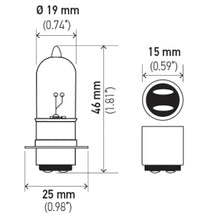 画像をギャラリービューアに読み込む, Hella Bulb 3603 12V 25/25W Px15D T6
