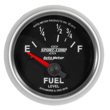 画像をギャラリービューアに読み込む, Autometer Sport-Comp II Gauge Fuel Level 2 1/16in 16e To 158f Elec Sport-Comp II