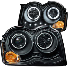 画像をギャラリービューアに読み込む, ANZO 2008-2010 Jeep Grand Cherokee Projector Headlights w/ Halo Black (CCFL)