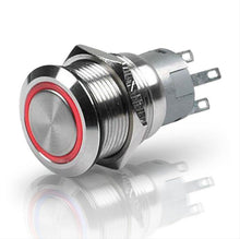 画像をギャラリービューアに読み込む, Hella Switch Push Stainless Steel SPST LED Red 12V
