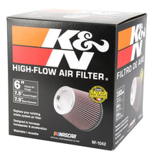 画像をギャラリービューアに読み込む, K&amp;N Round Tapered Universal Air Filter 6in Flange ID x 7.5in Base OD x 5in Top OD x 6.5in Height
