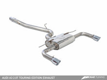 画像をギャラリービューアに読み込む, AWE Tuning Audi 8V A3 Touring Edition Exhaust - Dual Outlet Chrome Silver 90 mm Tips