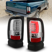 画像をギャラリービューアに読み込む, ANZO 1994-2001 Dodge Ram 1500 LED Taillights Plank Style Chrome w/ Clear Lens