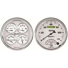 画像をギャラリービューアに読み込む, AutoMeter Gauge Kit 2 Pc. Quad &amp; Tach/Speedo 5in. Old Tyme White II