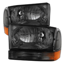 画像をギャラリービューアに読み込む, xTune Ford F250/350/450 Superduty 99-04 Crystal Headlights w/ Bumper Lights HD-JH-FF25099-AM-SM