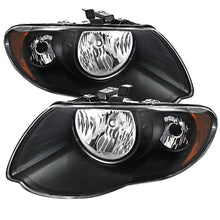 画像をギャラリービューアに読み込む, xTune Chrysler Town &amp; Country 05-07 Crystal Headlights Black HD-JH-CHRTC05-AM-BK