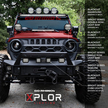 画像をギャラリービューアに読み込む, Go Rhino Xplor Bright Series Sgl Row LED Light Bar (Side/Track Mount) 51in. - Blk