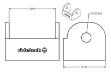 画像をギャラリービューアに読み込む, Ridetech Large Rod End Bracket for 3in Wide Rod End