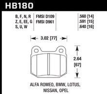 画像をギャラリービューアに読み込む, Hawk 1984-1986 Alfa Romeo GTV-6 2.5 HPS 5.0 Front Brake Pads