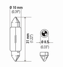 画像をギャラリービューアに読み込む, Hella Bulb 6418 12V 5W Sv858 T325 10X35 (2)