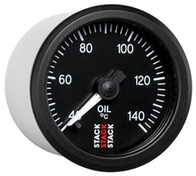 画像をギャラリービューアに読み込む, Autometer Stack 52mm 40-140 Deg C 1/8in NPTF Male Pro Stepper Motor Oil Temp Gauge - Black