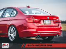 画像をギャラリービューアに読み込む, AWE Tuning BMW F3X N20/N26 328i/428i Touring Edition Exhaust Quad Outlet - 80mm Diamond Black Tips