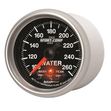 画像をギャラリービューアに読み込む, Autometer Sport-Comp II 52.4mm 100-260 Deg F Water Temp Peak &amp; Warn w/ Electronic Control Gauge