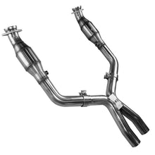 画像をギャラリービューアに読み込む, Kooks 05-10 Ford Mustang GT 4.6L 3V Auto/Manual 3in x 2 1/2in OEM Exhaust GREEN Cat X Pipe