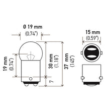 画像をギャラリービューアに読み込む, Hella Bulb 90 12V 8W BA15d G6