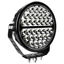 画像をギャラリービューアに読み込む, Go Rhino Xplor Blackout Series Round Single LED Spot Light Kit w/DRL (Surface Mount) 9in. - Blk